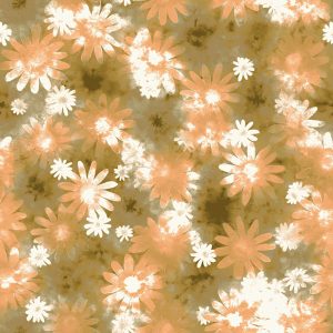 Tie‑Dye Muted Orange Daisy