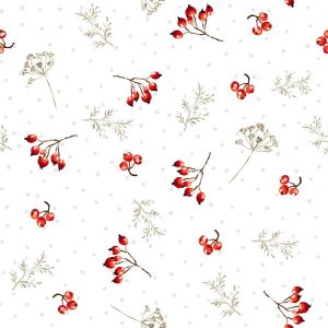 Watercolor Red Berry Twig