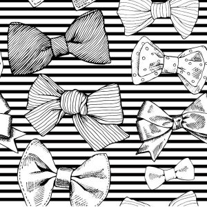 Black & White Bow Stripe