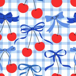 Picnic Cherry Bow Grid