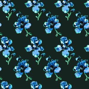 Blue Floral Scatter