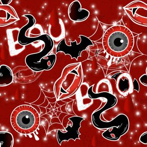 Boo With Evil Eye -Red