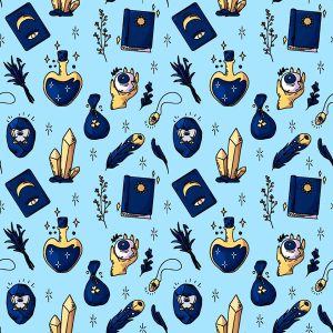 Book & Potion Magic - Blue