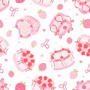 Pink Strawberry Cake With Bow