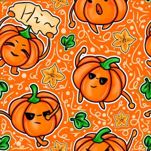 Pumpkin & Leaf Scatter-Orange