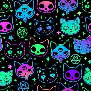 Cat & Skull Halloween
