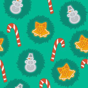 Christmas Snowman & Candy Cane