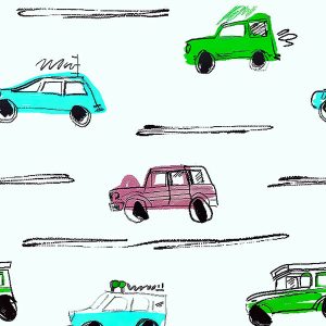Doodle Colorful Car-Green