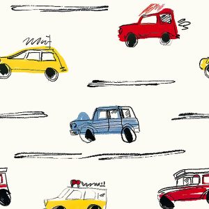 Doodle Colorful Car-Yellow