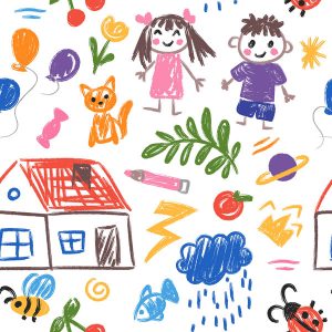 Kids Crayon Doodle Life