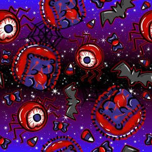 Halloween Eye Spider Bear- Purple