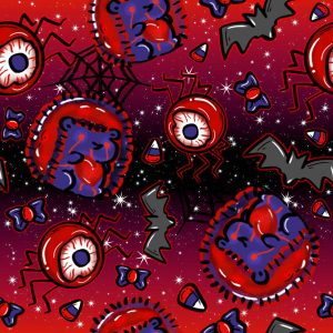 Halloween Eye Spider Bear- Red