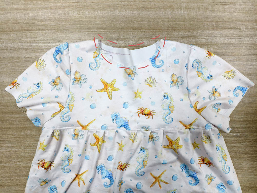 Finishing the Curved Neckline