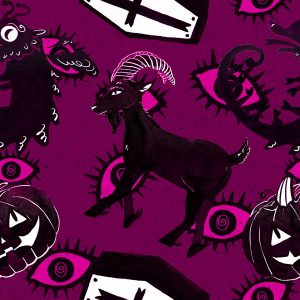 Goat & Gothic Halloween- Dark Purple