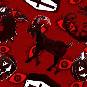 Goat & Gothic Halloween-Red