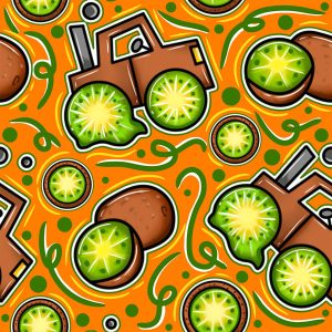 Kiwi Tractor- Orange