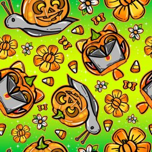 Halloween Snail Pumpkin-Green