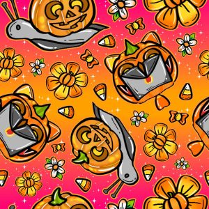 Halloween Snail Pumpkin-Pink