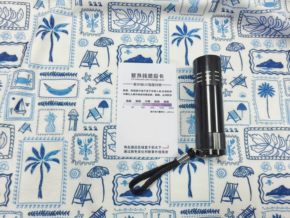 UV Protection Test Checking the Fabric Under Sunlight 2
