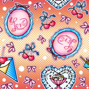 Y2K Valentine Cherry- Orange