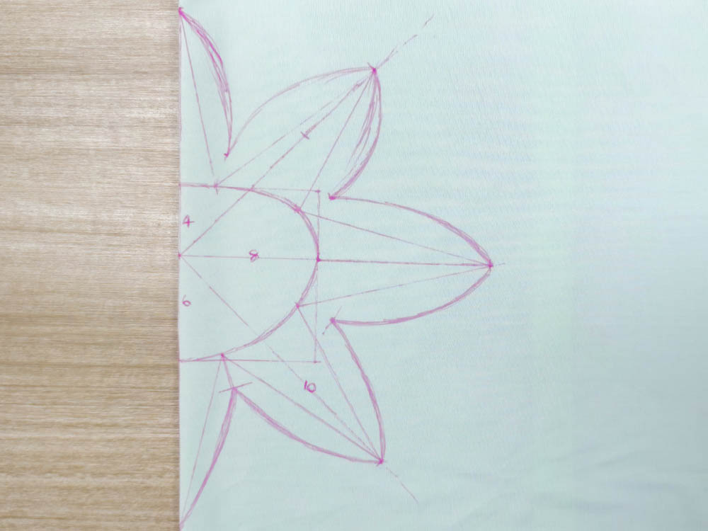 Placement of the green section used for the pumpkin leaf detail 1