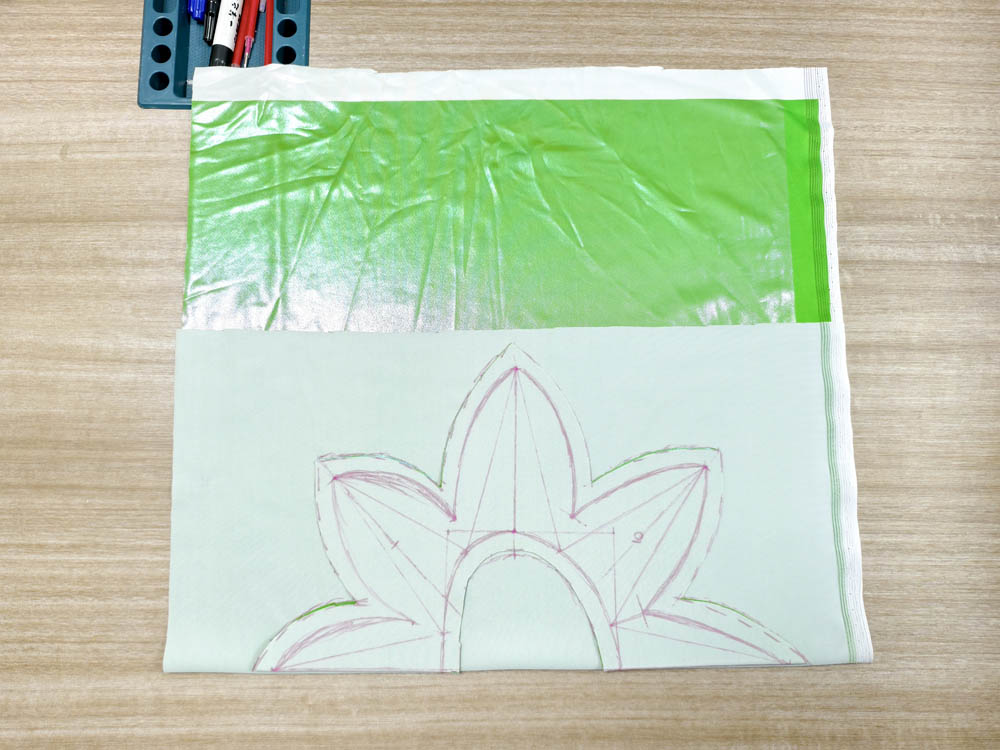 Placement of the green section used for the pumpkin leaf detail 4