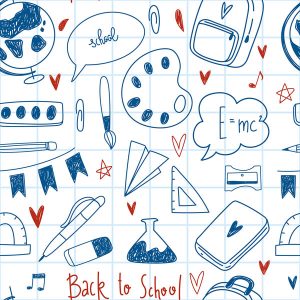 Back to School Line Art