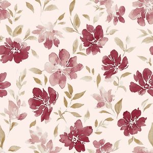 Burgundy Watercolor Floral