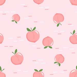 Cartoon Peach Dash Line
