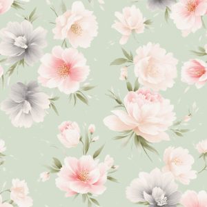 Sage Green Watercolor Peony