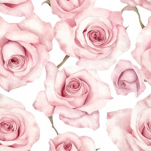 Watercolor Dusty Pink Rose