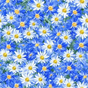 Vibrant Blue Daisy