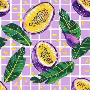 Cartoon Passion Fruit Grid