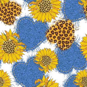 Bold Sunflower Leopard Print