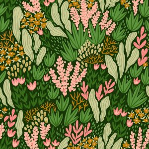 Vibrant Block Print Jungle Flower