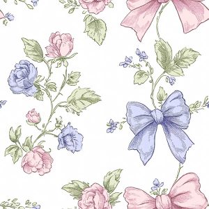 Retro Pastel Rose Bow