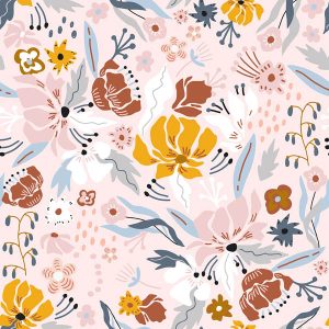 Retro Flat Boho Floral