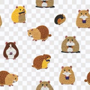 Embroidery Hamster Gingham