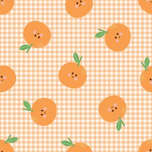 Orange Gingham Happy Citrus