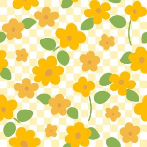 Pastel Yellow Gingham Flower