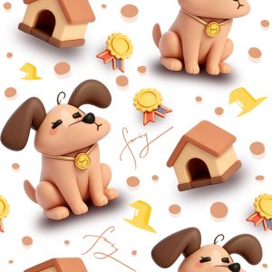 Chinese Zodiac Dog｜3D Medal Kennel Cute Puppy