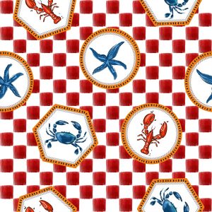 Coastal Lobster & Checkerboard