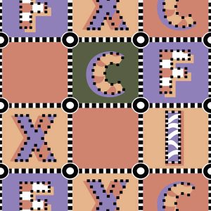 Patchwork Letter Retro Muted Check
