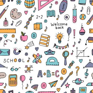 Colorful School Supply Confetti