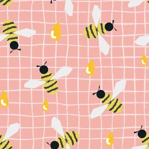 Grid Bumble Bee Honey