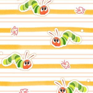 Caterpillar Butterfly Yellow Stripe