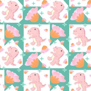Dinosaur Floral Patchwork