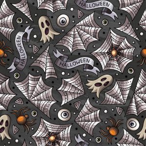Monochrome Spider Web Ghost