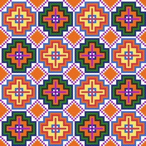 Ethnic Tile Mosaic - Bohemian Tones