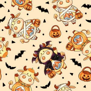 Chinese Zodiac OX｜Halloween Cosplay-Orange Background